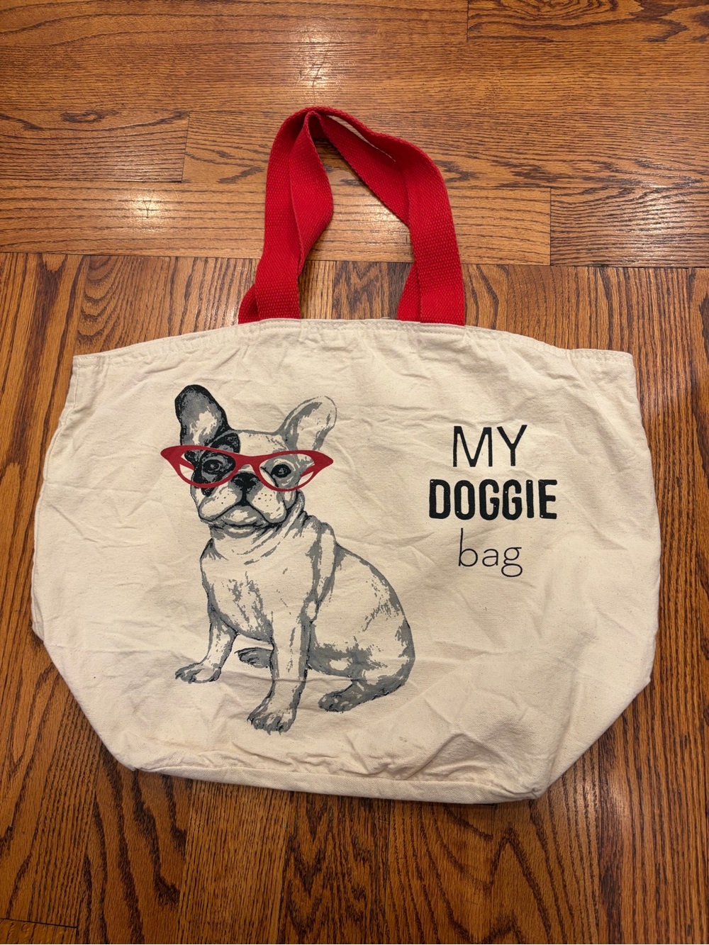 My Doggie Bag Canvas Bag French Bulldog with Glasses
